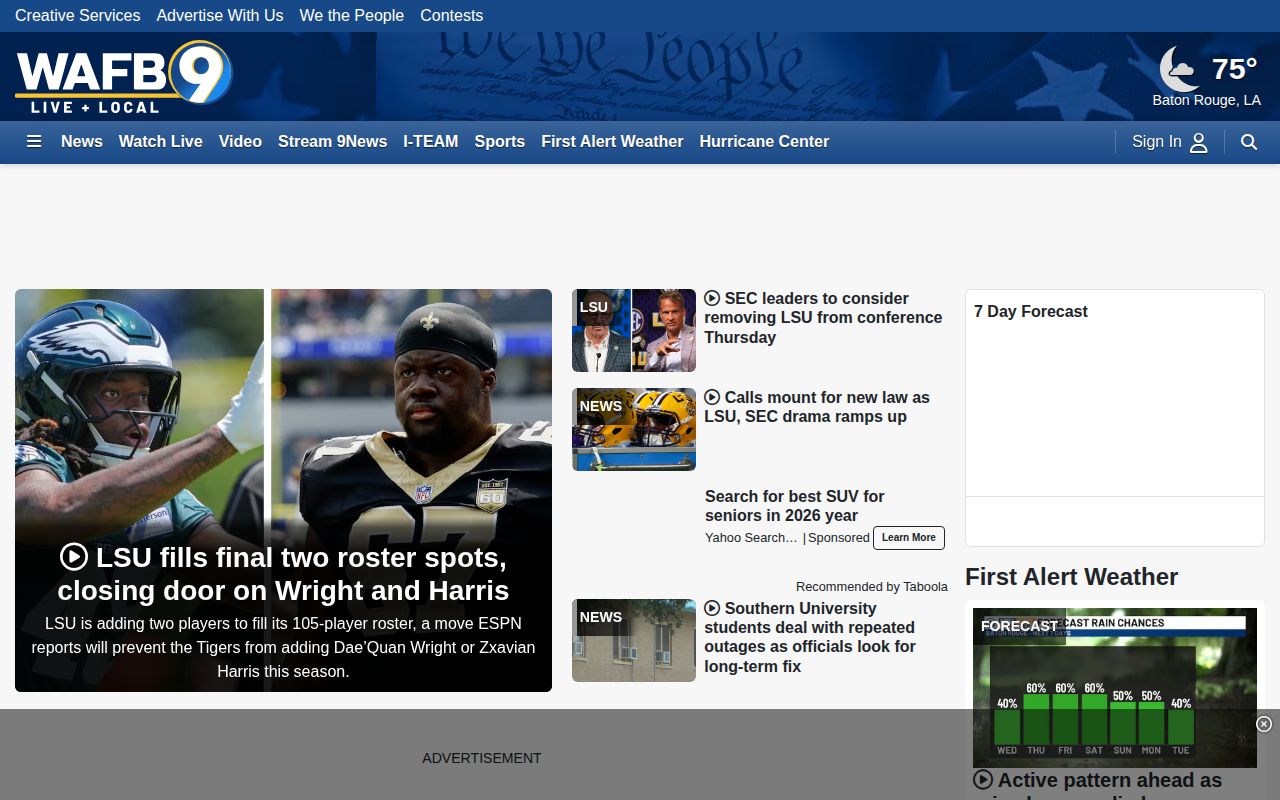 WAFB local news website used for selected East Feliciana arrest coverage